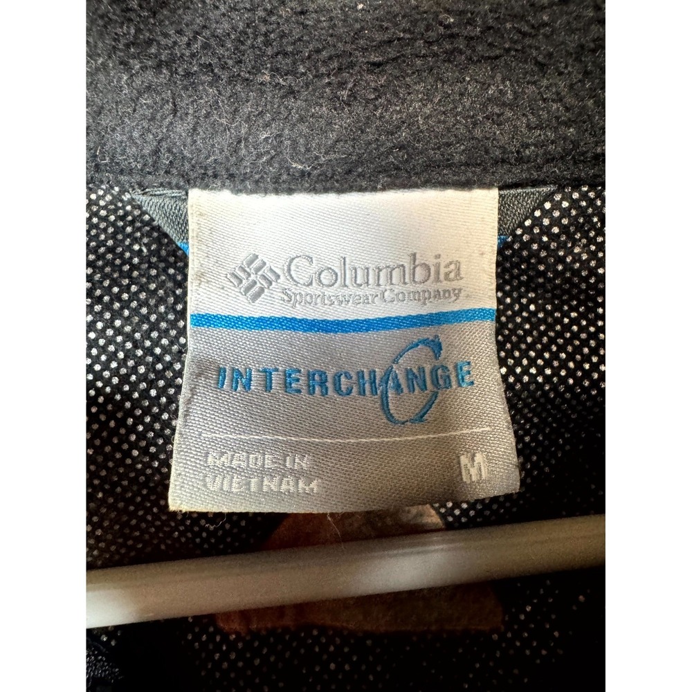 Columbia Interchange Jacket Womens Medium Black Mesh Lined Hooded Omni Tech Logo - Picture 4 of 7